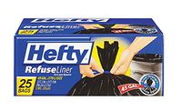 Hefty Large Trash/Garbage Bags (Twist Tie, 45 Gallon, 25 Count) (2-Pack)