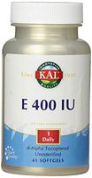 KAL E-400 D-Alpha Tocopherol 400 IU Softgels, 45 Count