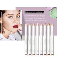 Elevin(TM) Makeup Natural Cream Face Eye Foundation Concealer Highlight Contour Pen Stick (8 Colors/Set)