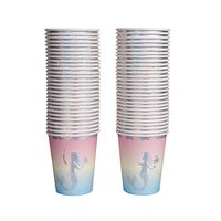 Geeklife Vivid Mermaid Paper Cups, Foil Disposable Paper Cups 9oz for Wedding,Party,Cocktail and Anniversary Dinner