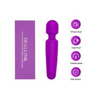 Wand Massager, DEALLINK Stronger Personal Handheld Massager for Neck Shoulder Back Body Personal Massager Powerful Vibration, Whisper Quiet, Waterproof Rechargeable Massager