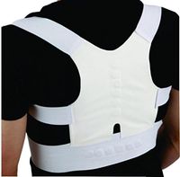Shop Flash Men's Posture Corrective Magnetic Infused Back Support, White, X-Large