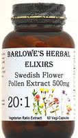 Swedish Flower Pollen Extract 20:1 - 60 500mg VegiCaps - Bottled in Glass! Free Shipping on Orders Over $49!