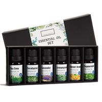 Boobeen Essential Oil Set - Premium Gift Set - 100% Upgraded Pure Aromatherapy Essential Oil Kit - for Diffuser Air Fresher, Home, Office, Bath, SPA, Face (6 x 10ml Bottles)