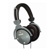 Maxell 190562 Adjustable Full Size Low Signal Loss Performance Dlx Digital Full Cup Folding Headphones with In Line Control Stereo-Mono Switch