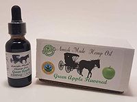 Green Apple Flavored Amish Made Hemp Oil, 2500 mg Flavor You can Taste! (Green Apple)