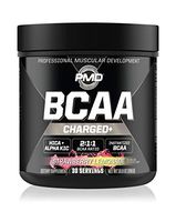 PMD Sports BCAA Charged Delicious Amino Acid Drink Mix for Performance and Recovery - Increase Muscle Function for Workout and Daily Energy - Strawberry Lemonade (30 Servings)