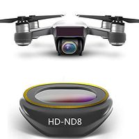 Rantow Gimbal Camera Multi-coated HD Lens Filter Set for DJI Spark Drone, Click-on Design No Tools Needed UV CPL Polarizer ND4 ND8 ND16 ND32 Neutral Density (HD-ND8)