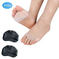 5 Pairs of Gel Silicone Honeycomb Forefoot Pad,Foot Pain Relief Cushion High Heel Football Shoes Insert Insoles (5 Skin Color)
