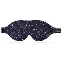 ALASKA BEAR Memory Foam Sleep Mask with 3D Molded Cups, a Contour Pillow for Your Eyes(Starry Night)
