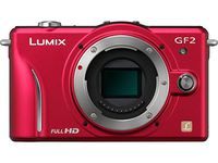 Panasonic Lumix DMC-GF2 12 MP Micro Four-Thirds Mirrorless Digital Camera with 3.0-Inch Touch-Screen LCD and 14mm f/2.5 G Aspherical Lens (Red)