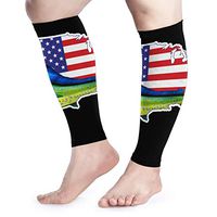 BLongTai Mahi Fish USA American Flag Calf Compression Sleeve Men Womens Running Leg Sleeve for Shin Splint Muscle Pain Relief (1 Pair)