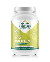 Organic Yellow Pea Protein Powder by balanced greens RAW Vegan Paleo Plant Protein, 20 G per Serving, 27 Servings, Unflavored