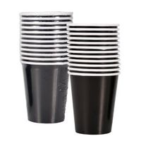 Party Color Paper Cups Black 9oz 24 Count