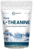 Pure L-Theanine Powder, 100 Grams, Supports Stress, Anxiety Relief and Promotes Mood Balancing and Sleep, No GMOs and No Gluten.