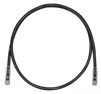 Panduit UTPSP7BLY Category-6 8-Conductor Strain Relief Clear Boot Patch Cord, 7-Feet, Black