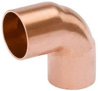 W 61647 Pipe Fitting, Elbow, 90 Degree, Wrot Copper, 1-In. - Quantity 10