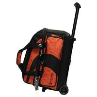 Pyramid Path Deluxe Double Roller with Oversized Accessory Pocket Bowling Bag (Black/Orange Circuit)