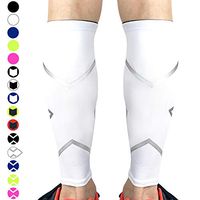 Beister 1 Pair Calf Compression Sleeves for Women & Men, Footless Shin Splint Leg Support Socks for Pain Relief, Recovery, Running, Travel, Cycling Nurse,Large