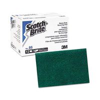 Scotch-Brite 86 Commercial Heavy-Duty Scouring Pad, Green, 6 x 9, 12/Pack
