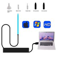 XIONGG USB Otoscope, Visual Ear Camera HD Ear Endoscope with Earwax Cleaning Tool and 6 Adjustable LED Lights