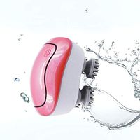 Electric Scalp Massager, Portable Head Massager for Pain Stress Relax, Handheld Head Scalp Scratcher Kneading for Back Shoulder Muscle (Red)