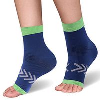 SuMade Womens Socks Ankle Support, Ladies Athletic Compression Foot Sleeves Ankle Brace Plantar Fasciitis Compression Socks for Pain Relief, Injuries, Achilles Tendonitis, Swelling 1 Pair (Blue, L/XL)