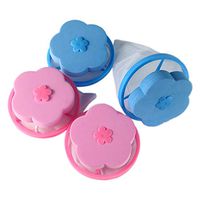Daily-buy 4PCS Hair Floating Pet Fur Catcher Lint Fluff Grabbing Washing Machine Laundry Ball Remover Filter Bags Random Color