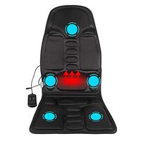 ZBTH Car Massage Cushion, Vibrating Massager Seat, Back Neck Lumbar Full Body Massaging Chair Heated Electric Mat, for Home, Car, Office