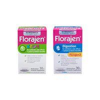 Florajen Kids + Florajen3 Digestion | Refrigerated Probiotics | 60 Capsules