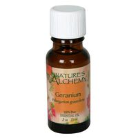 Nature's Alchemy Essential Oil, Geranium (Pelargonium Graveolens), 0.5 oz (15 ml) (Pack of 2)