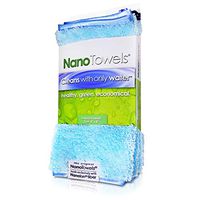 Life Miracle Nano Towels - Amazing Eco Fabric That Cleans Virtually Any Surface with Only Water. No More Paper Towels Or Toxic Chemicals | 4-Pack (8x8, Seashore Teal)
