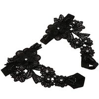 Girl Destination Wedding Barefoot Sandals Black Anklets Wedding Prom