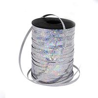 500 Yards Crimped Curling Ribbon Shiny Party Decoration Supplies, 3/16-Inch Wide, Metallic Silver