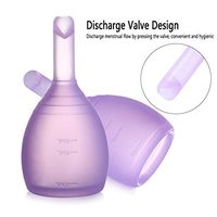 XNJHMS Reusable Me-dical Silicone Gel Lady Discharge Valve Menstrual Cup Feminine Soft Menstrual Period Leak Free Safety Feminine Cup,S