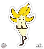 GT Graphics Banana Yoga Cute - 8" Vinyl Sticker - For Car Laptop I-Pad - Waterproof Decal