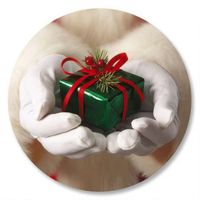 Santa's Hands Christmas Envelope Seals - Set of 144 Self-Adhesive, Flat-Sheet, 1-1/2" Sticker Seals, By Colorful Images