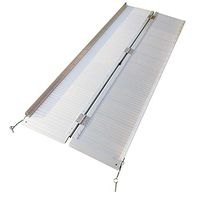 Goujxcy Threshold Ramps,6FT Portable Folding Aluminum Wheelchair Threshold Ramp with Ribbed Surface and Carrying Handle
