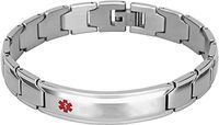 Elegant Surgical Grade Steel Medical Alert ID Bracelet for Men and Women (Men's, Blank/Empty} No Message)