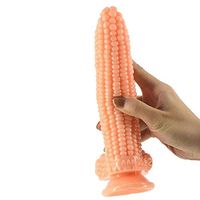 QQYP Corn Handheld Impact Massager Electric Back with USB Charging Cable and Deep Tissue Massage Muscle Pain More Interchangeable Massage Female Manual Thrusting (Color : Beige)