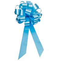 Baby Blue Gender Reveal Ribbons - 8" Wide, Set of 6 Pull Bows, Boy's Party Decorative Pull Bows, Gender Reveal, Baby Shower, Birthday, Christmas, It's a Boy, Easter