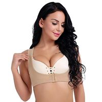 IEFIEL Women Chest Brace Up Corset Vest Hunchback Posture Shape Corrector Nude S