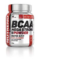 Nutrend BCAA MEGA Strong Powder Plus L-GLUTAMINE 500g Cherry Flavor Amino Acids L-leucine, L-isoleucine and L-valine 4:1:1 Ratio 6000mg BCAA Per Serving