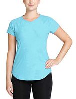 Kirkland Signature Ladies' Active V-Neck Textured Tee (Teal, X-Large)