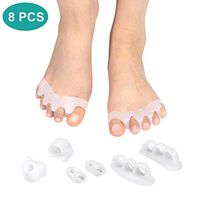 Gel Toe Separators for Bunion Toe Straightrners, Pain Relief Hallux Valgus Hammer Claw Toe for Men and Women, Varity Toe Spacers for Barefoot or Use in Shoes, 4 Pairs