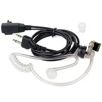 Vaorwne Air Acoustic Tube Earbud Earpiece Earphone Mic for Midland Walkie Talkie Alan GXT G6 G7 G8 G9 75-810 GXT650 LXT80 Radio Headset