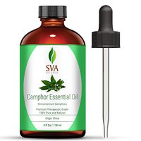 SVA Organics Camphor Essential Oil (118 ml)- 100% Pure and Natural therapeutic Grade Essential Oil | Perfect for Aromatherapy, Relaxation,Skin (4 Ounce)