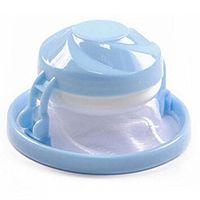 Easytoy Catcher Filter Bag, Reusable Washing Machine Floating Lint Mesh Bag Washing Machine Hair Net Pouch (Blue B, 1 Pcs)