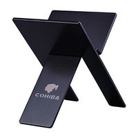 CIGARLOONG Cigar Ashtray Stand Stainless Steel Cigar Accessories（Color：Black）