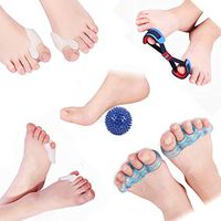 Toe Separators, Bunion Corrector Relieve Your Pain Shape Your Toes and Bunion Protector Including Five Toes, Big Toe, Small Toe, Massage Ball, Tension Belt for Sleeping，Watching and Have a Rest (M)